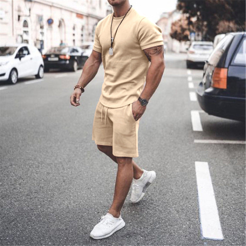 fashion short-sleeved shorts Casual track suit men 4