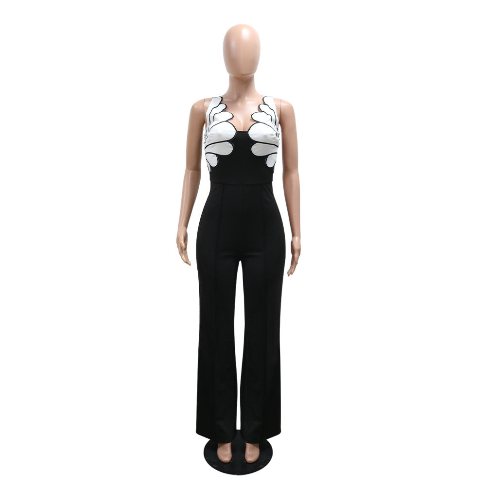 Women v-neck sleeveless Jumpsuit 12