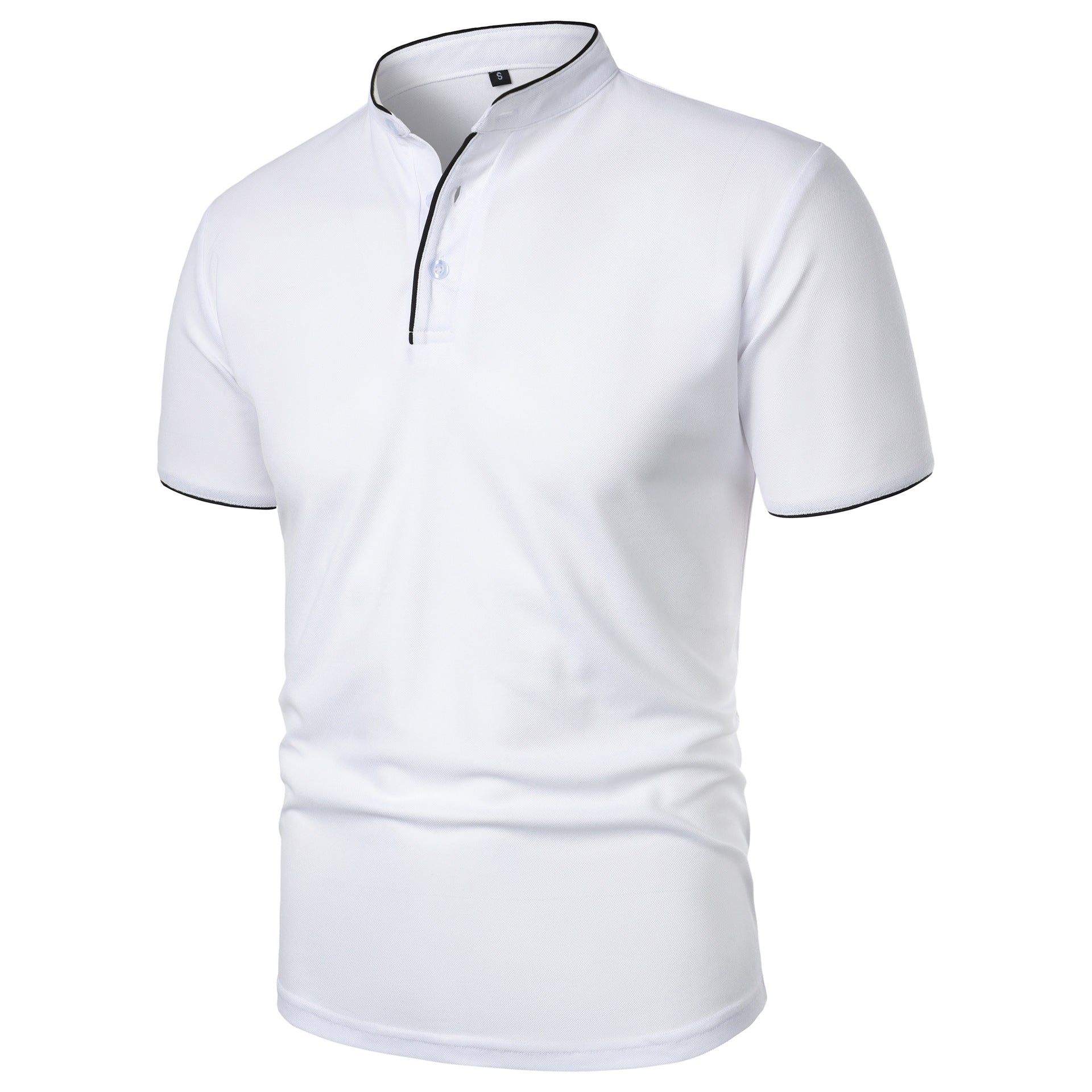 Men's Summer Solid Short Sleeve Polo T-shirt 20