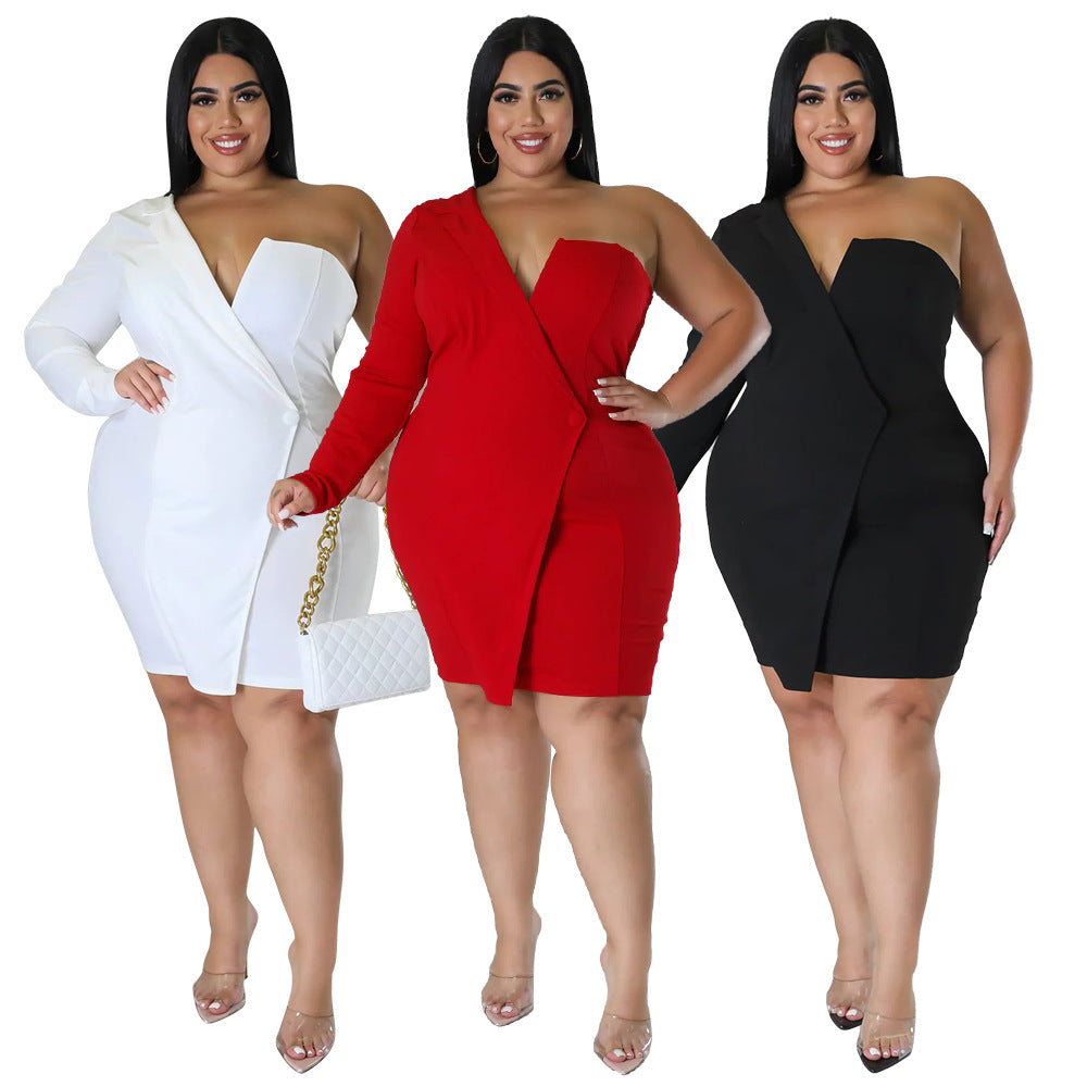 Women Fashion Sexy Off Shoulder Long Sleeve Bodycon Dress 8
