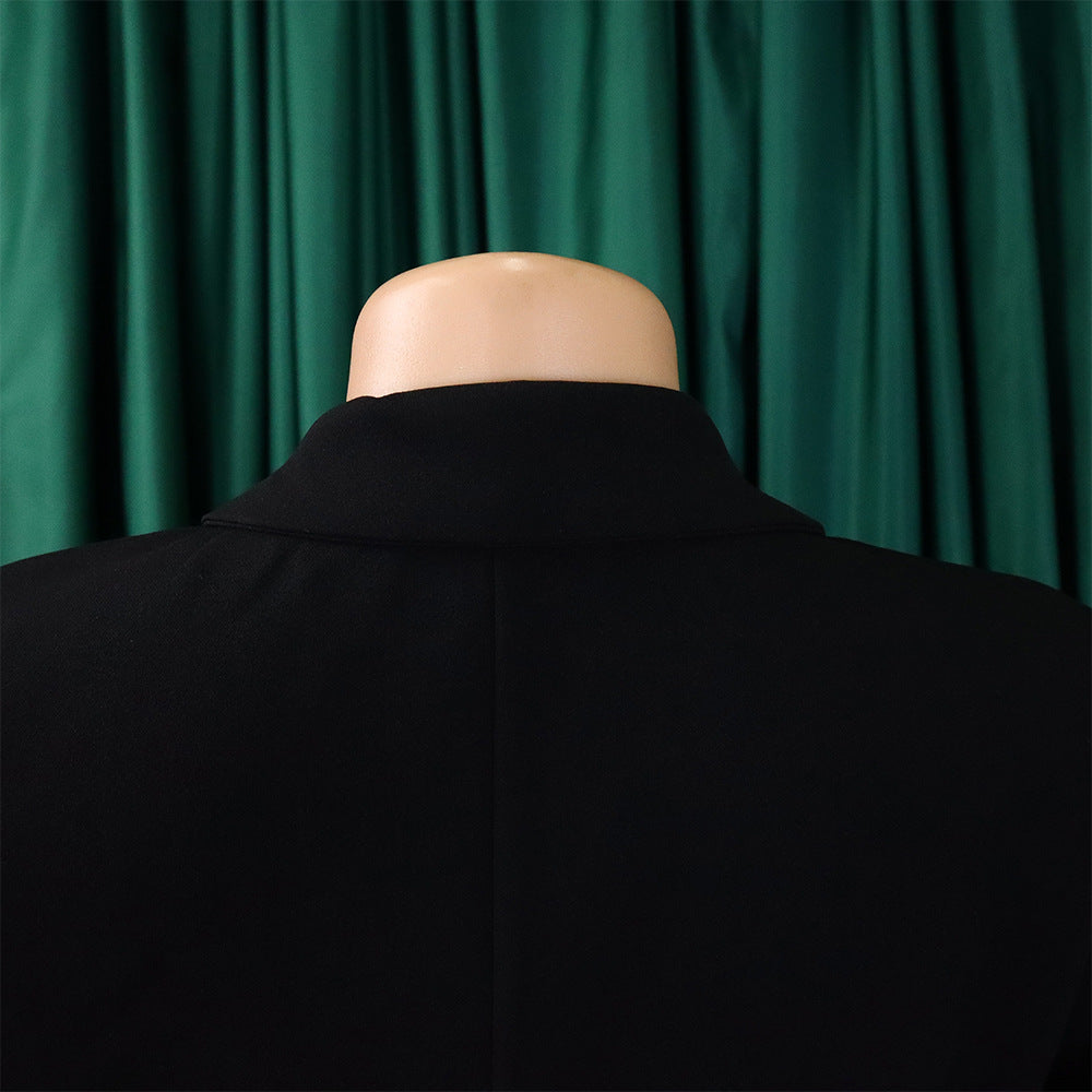 Plus Size Women's Fashion Turndown Collar Fashion Lace-Up Slim Waist Pleated African Dress 29