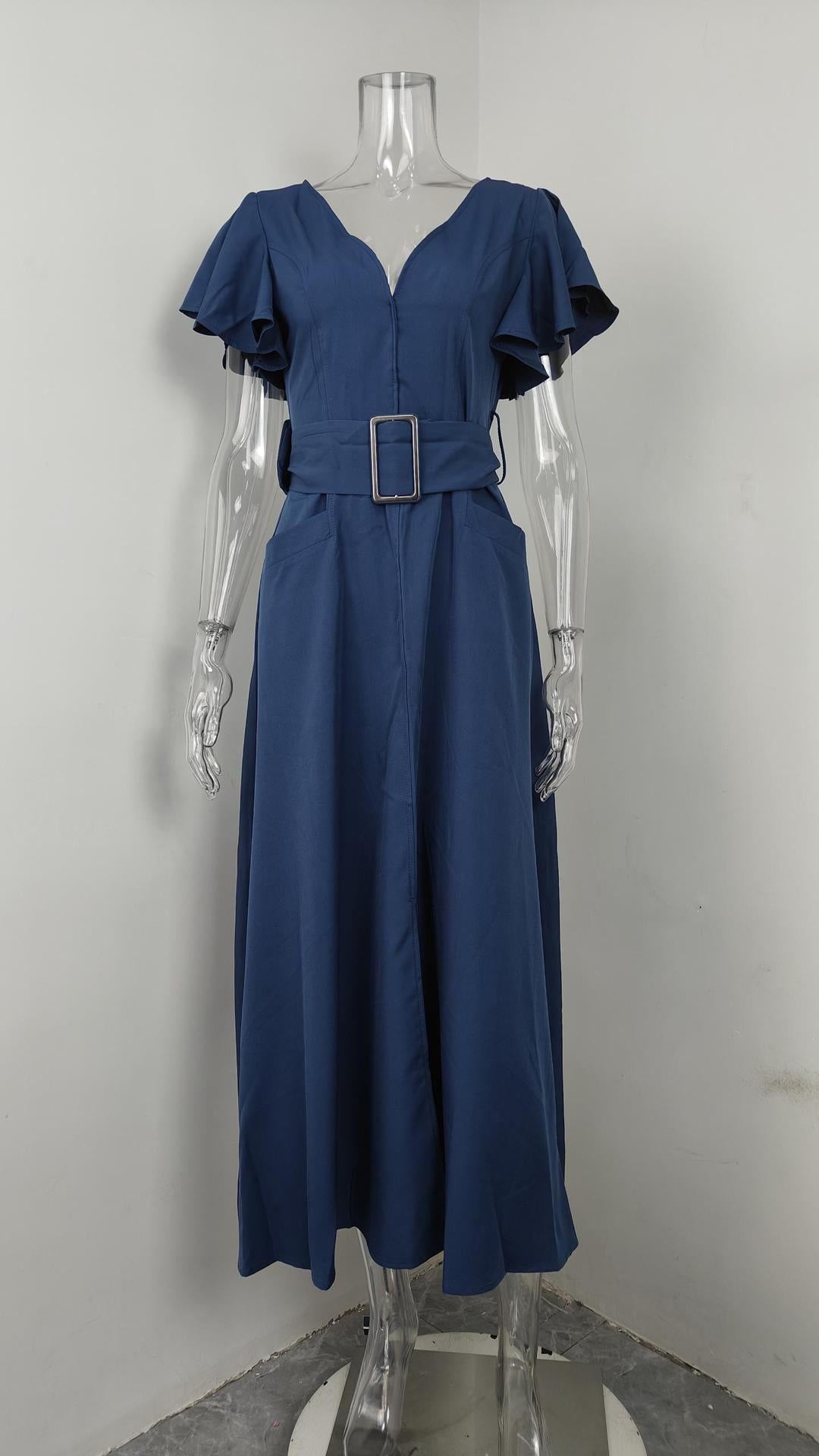 Women summer Solid Casual Jumpsuit 5