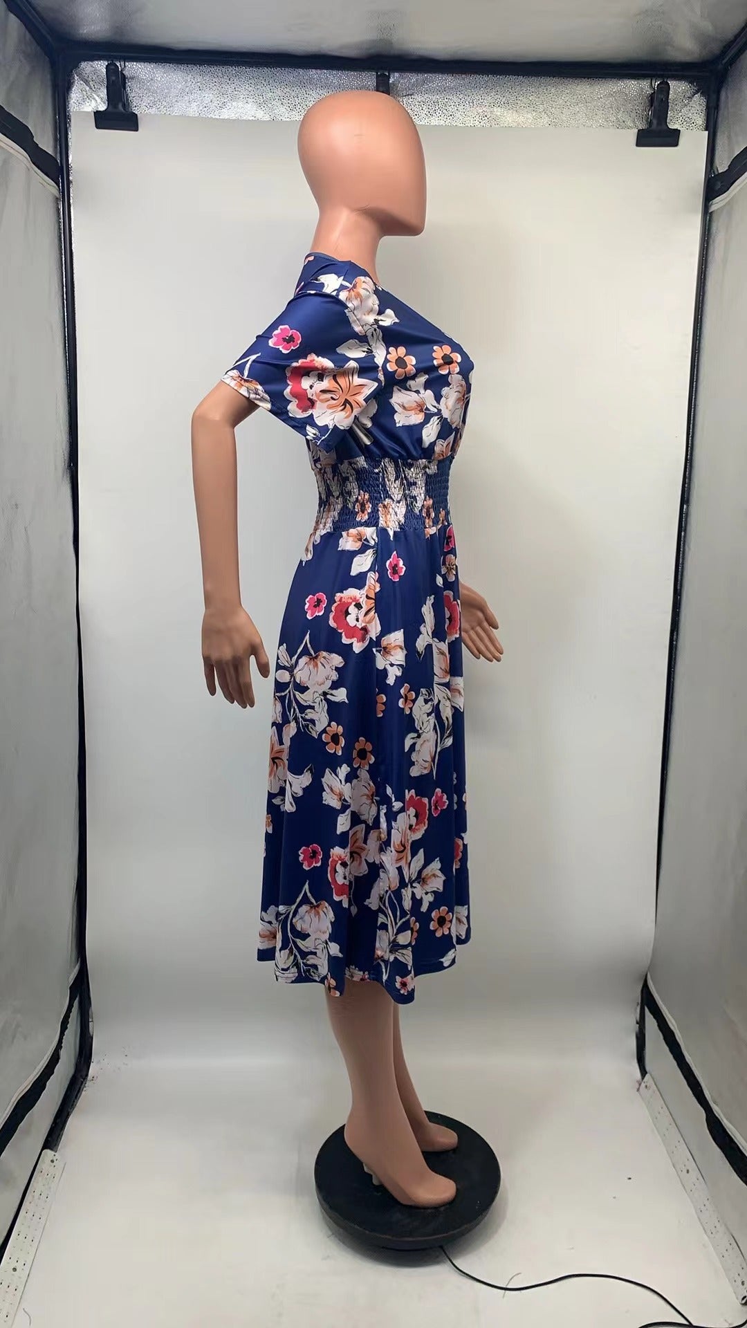 Fashion Digital Print Crossover Dress 5