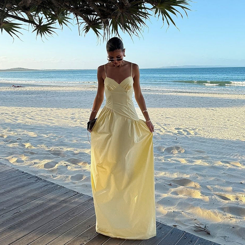 Women's Holiday-Style Straps A-Line Long Dress 3