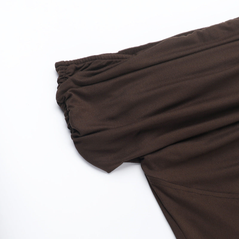 Women Black Off Shoulder Strapless Dress 12