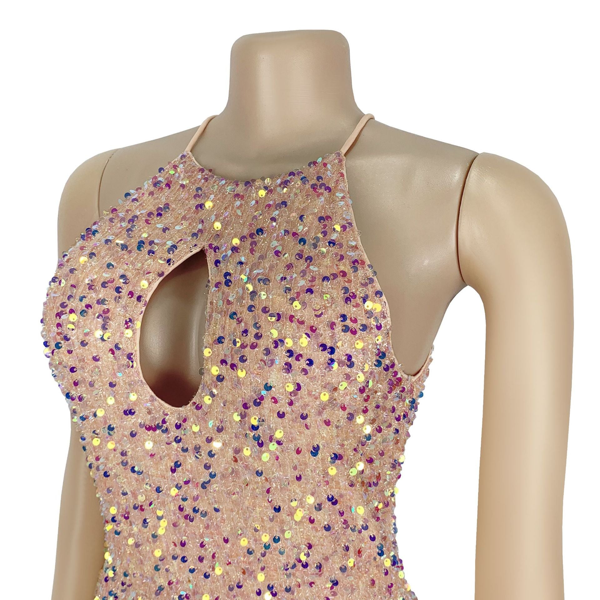 Women's Chic Sexy Sequined Split Fashionable Dress 9