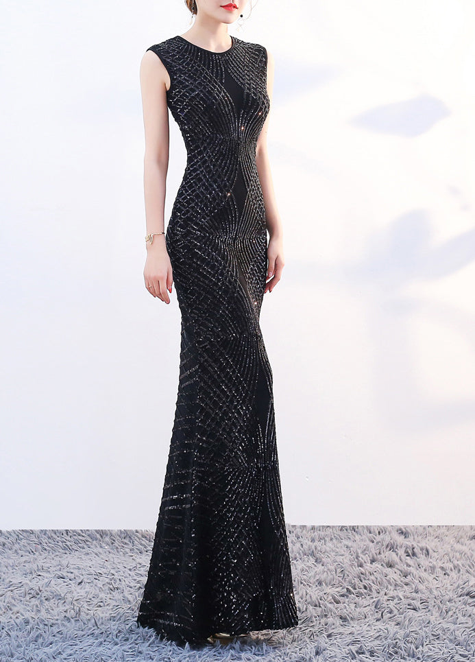 Celebrity matching evening dress sequins fish tail dinner party dress 7