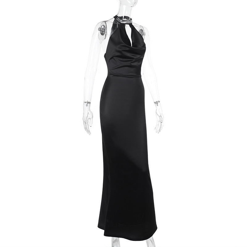 Women Spring Sexy Diamond Chain Dress 7