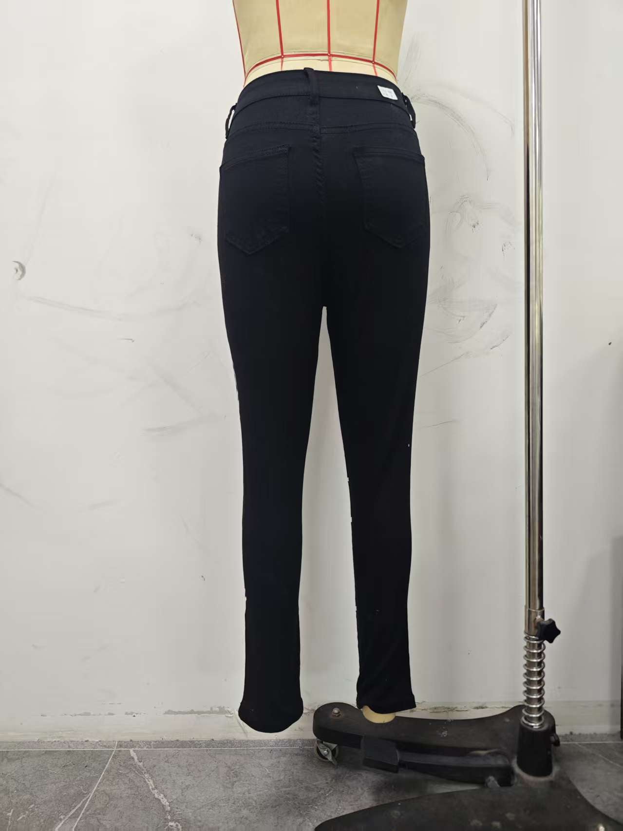 Halloween Print Skull Women's Denim Pants 7