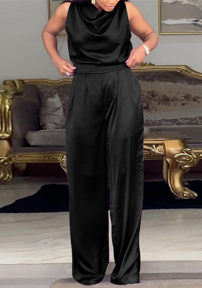 Women Sleeveless Top and Pant Casual Two-piece Set