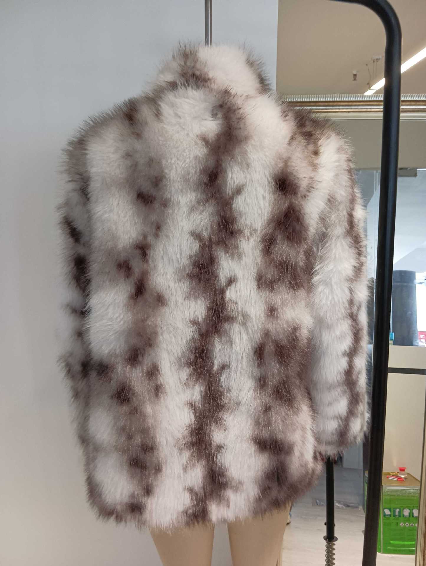 Autumn Winter Luxury Plush Coat Women Faux Fur High Neck Casual Loose Coat 7