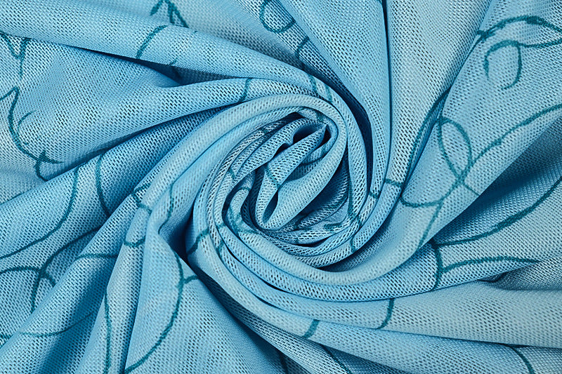 Women Patchwork Print Dress Round Neck Pleated Long-Sleeve Dress 17