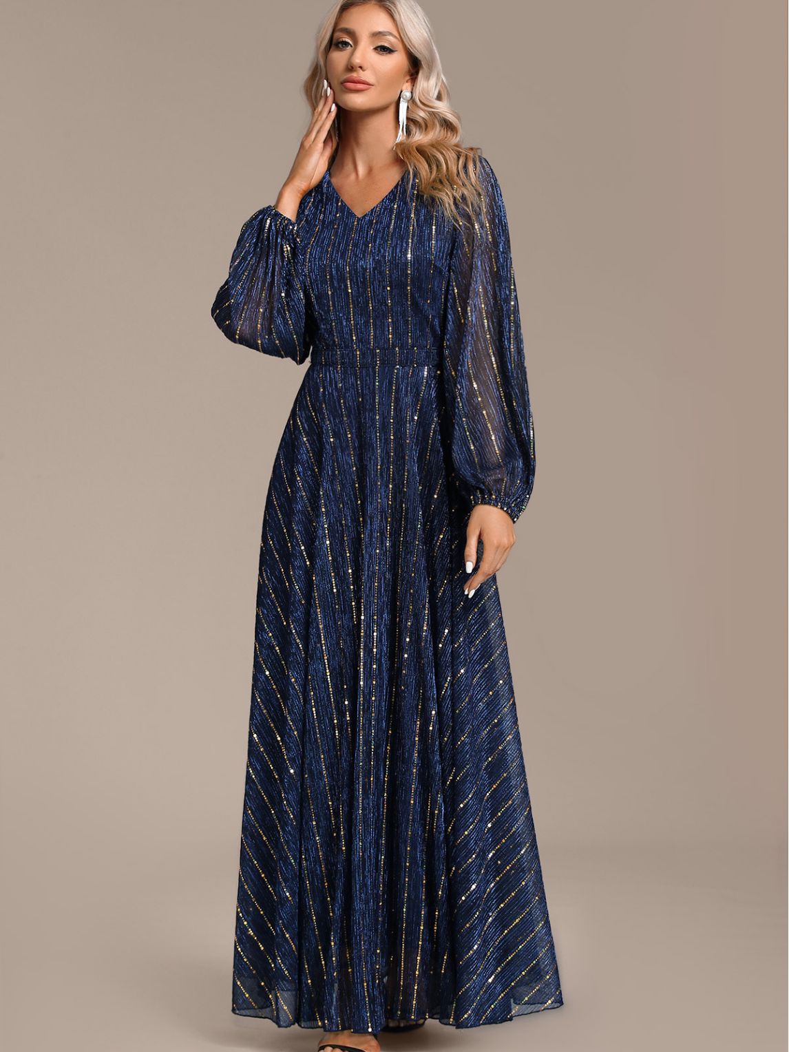 Women Sequin Formal Party Sequin Dress 5