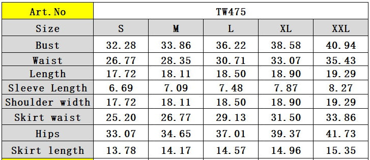 Women's Fashion Printed Short Sleeve Two Piece Skirt Set 19