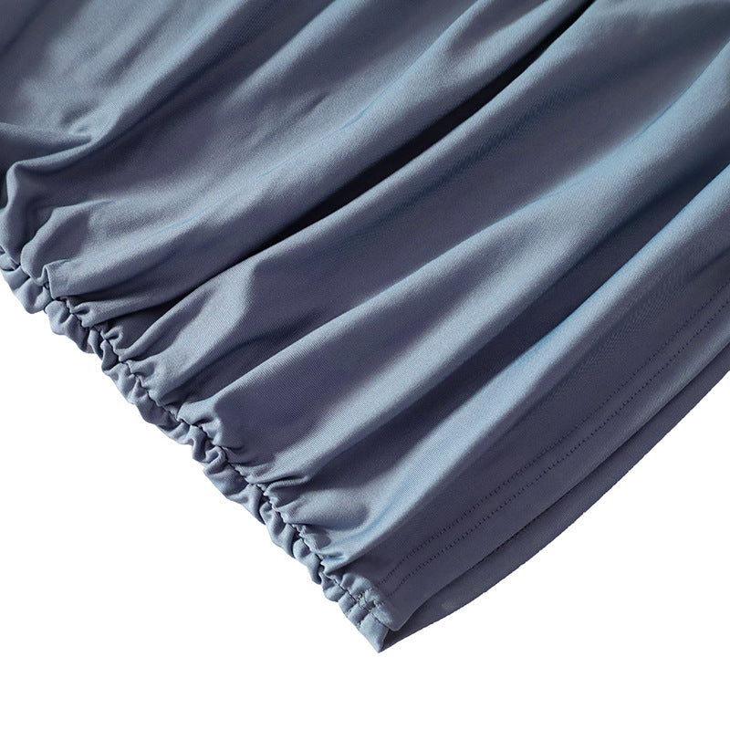 Women Summer Sleeveless Crop Top and Skirt Ruffles Skirt Two-Piece Set 38