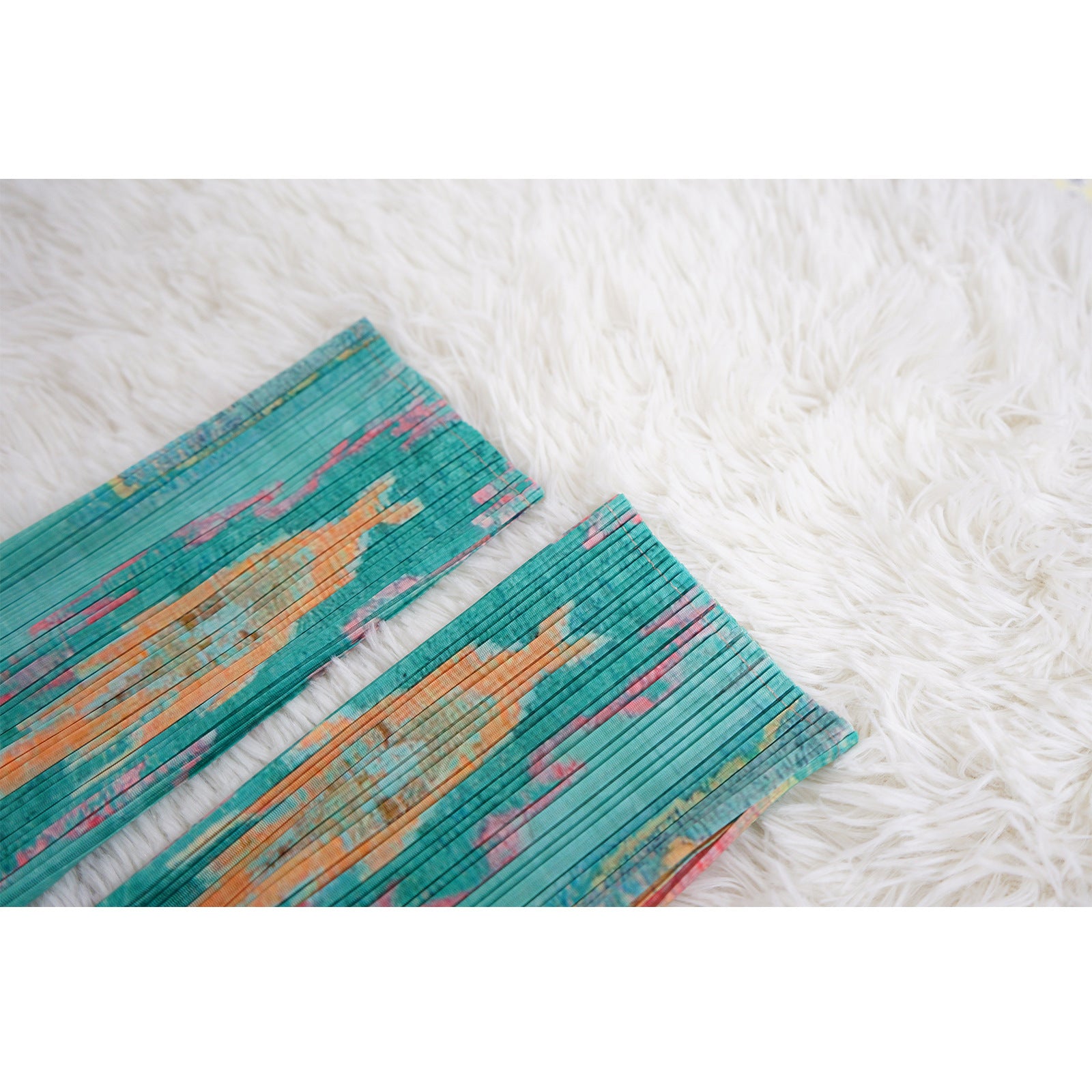 Pleated Printed Plus Size Long Jacket for Women 17