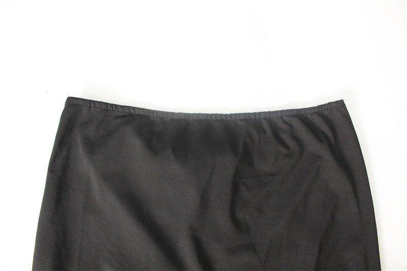 Fashionable Slim Women's Lace-Up Sexy Ruffled Low-Waist Elegant Long Skirt 11