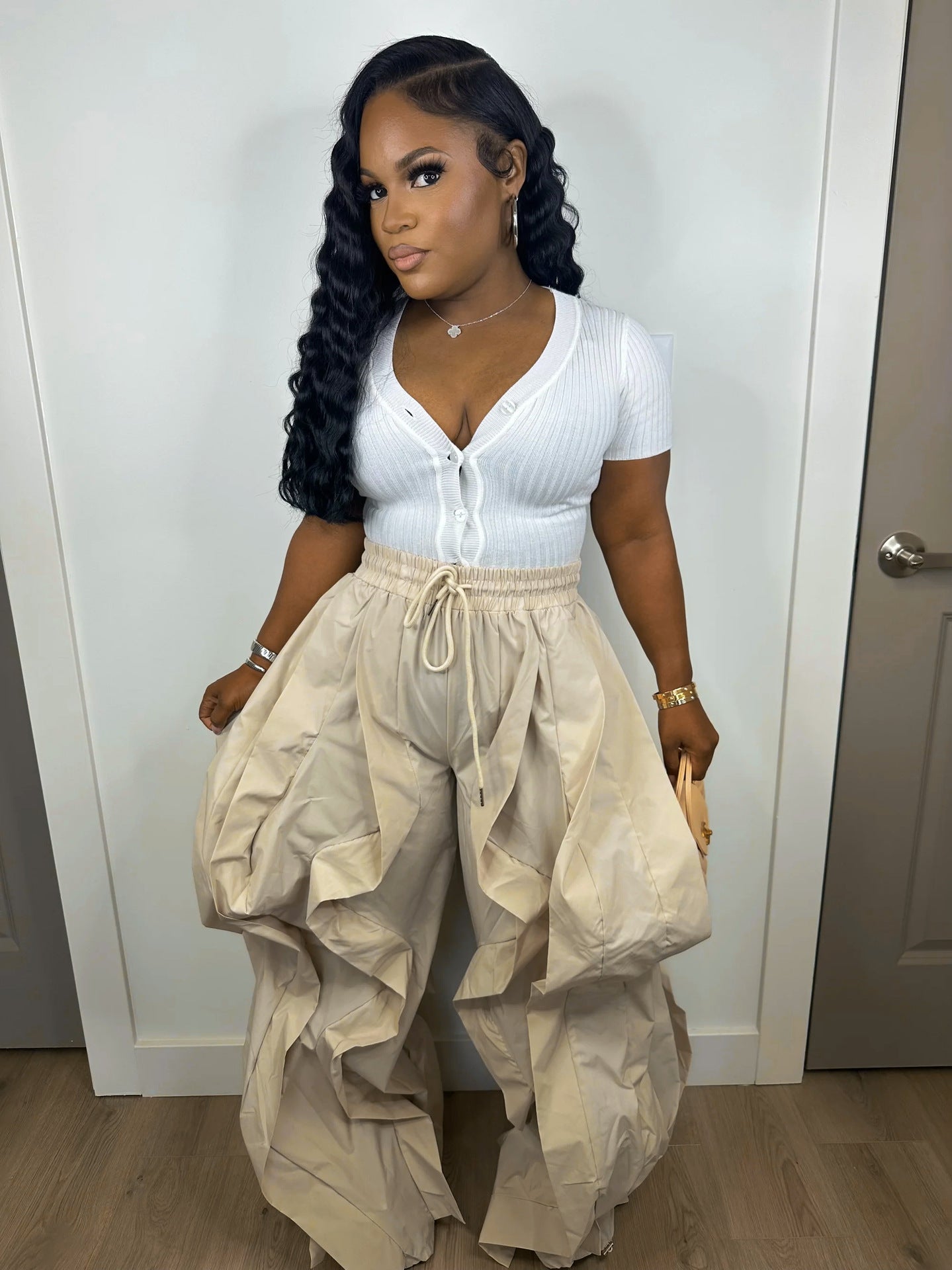 Elegant Career Cargo Patchwork Lace Bloomers 4