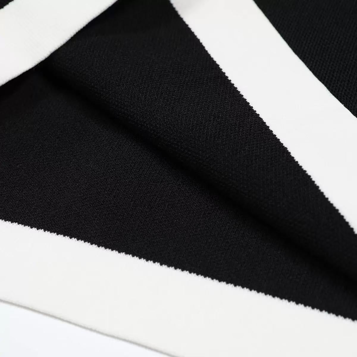 Women elegant button-down colorblock sleeveless single-breasted knitting dress 22