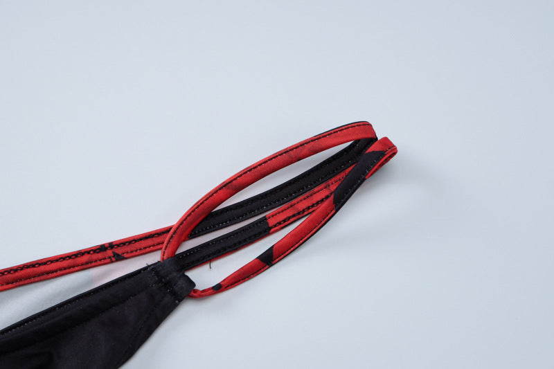 Summer Women's Sexy Slit Strap Long Fashionable Printed Dress 13