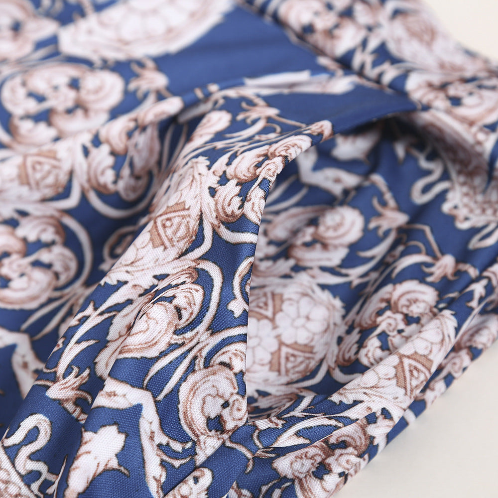 Spring/Summer Women's Printed Short Sleeve Two-Piece Pants Set 17