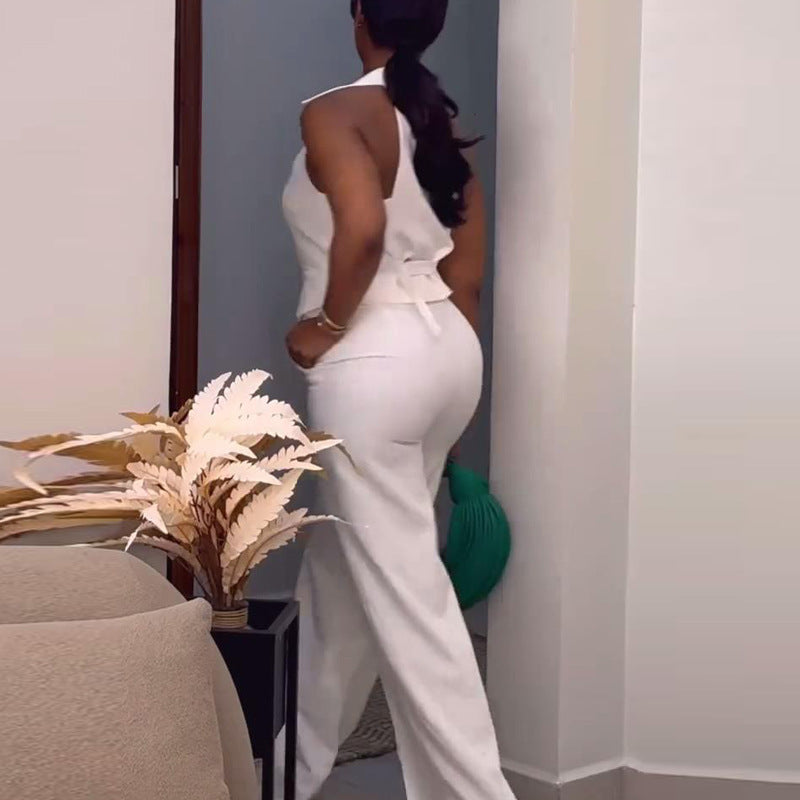 Women African vest long pants two-piece set 5