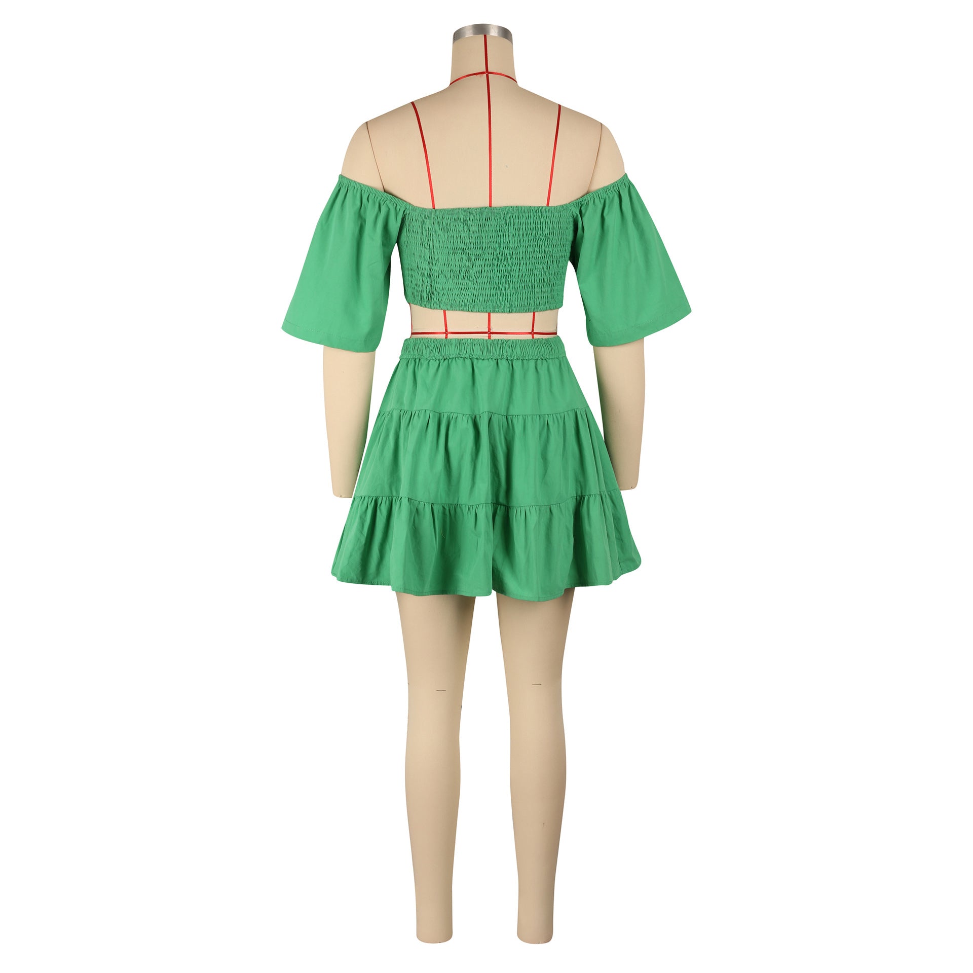 Women's Summer Off Shoulder Ruffles Casual Dress 21