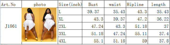 Spring Sexy Slim Plus Size Irregular Solid Color Sleeveless Fake Two-Piece Jumpsuit 7