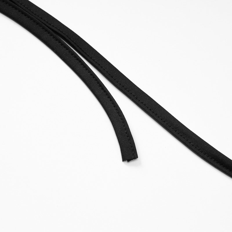 Women autumn and winter hollow mesh long-sleeved v-neck strappy dress 24