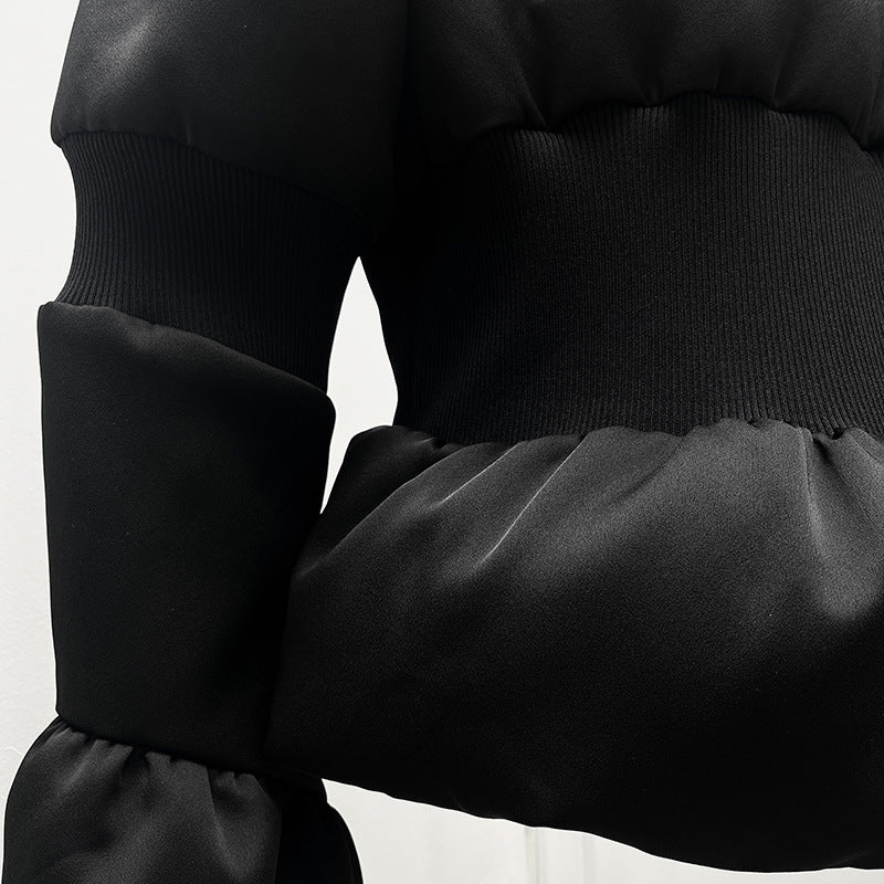 Bell Bottom Sleeve Winter Slim Waist Slim Fit Casual Puff Jacket 6