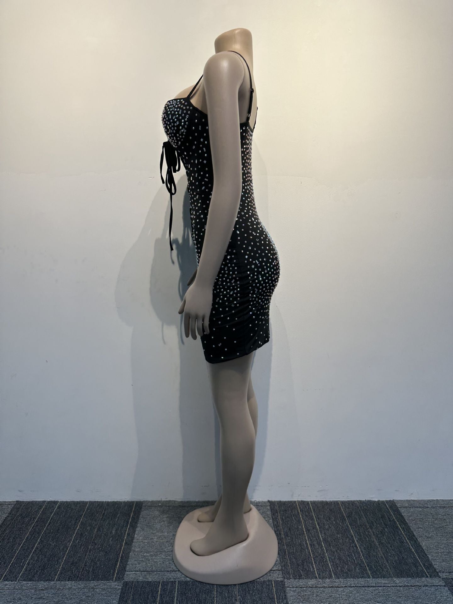 Sexy Fit Beaded Lace-Up Dress 12