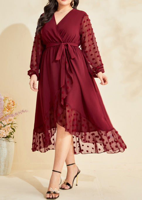 Plus Size Women Printed Career Maxi Dress