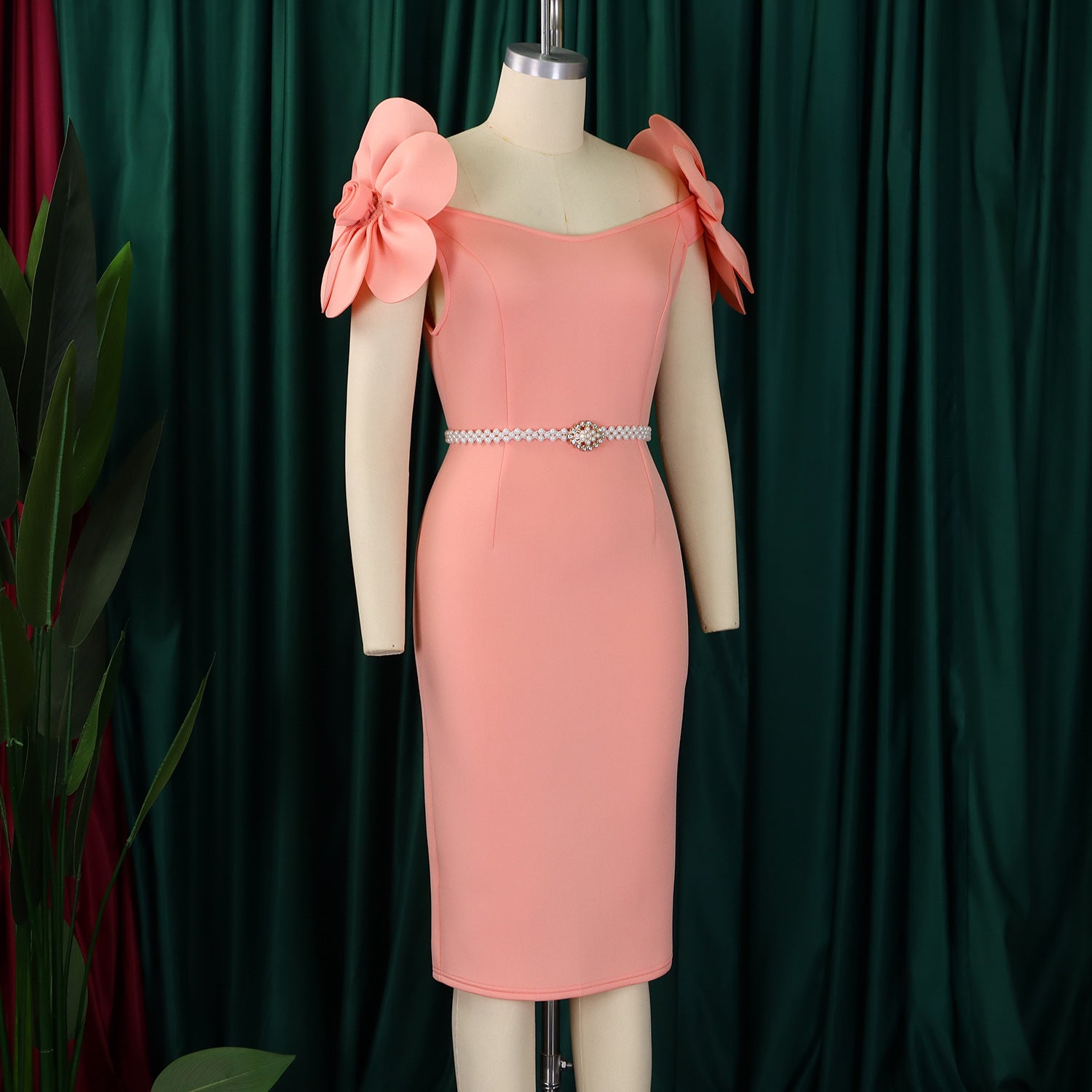 Floral Elegant Off Shoulder Formal Party Dress 11