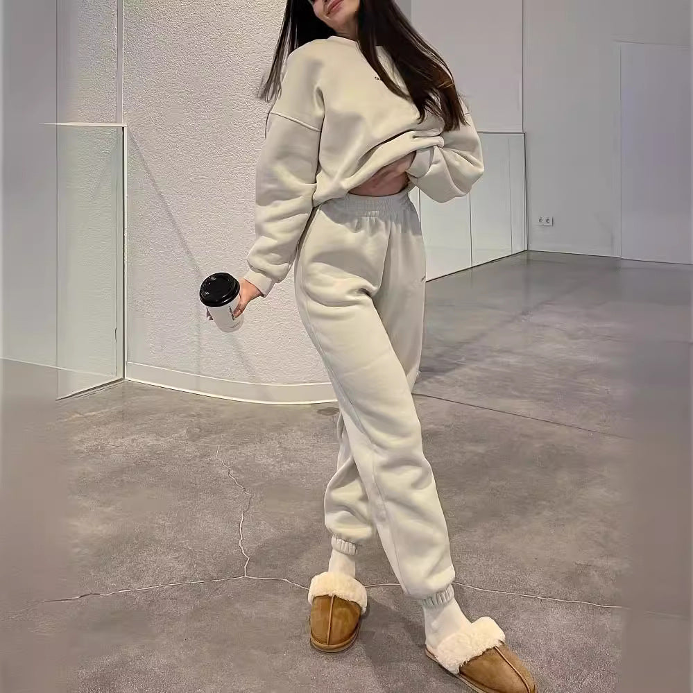 Women Casual Hoodies and Pants Two-piece Set 9