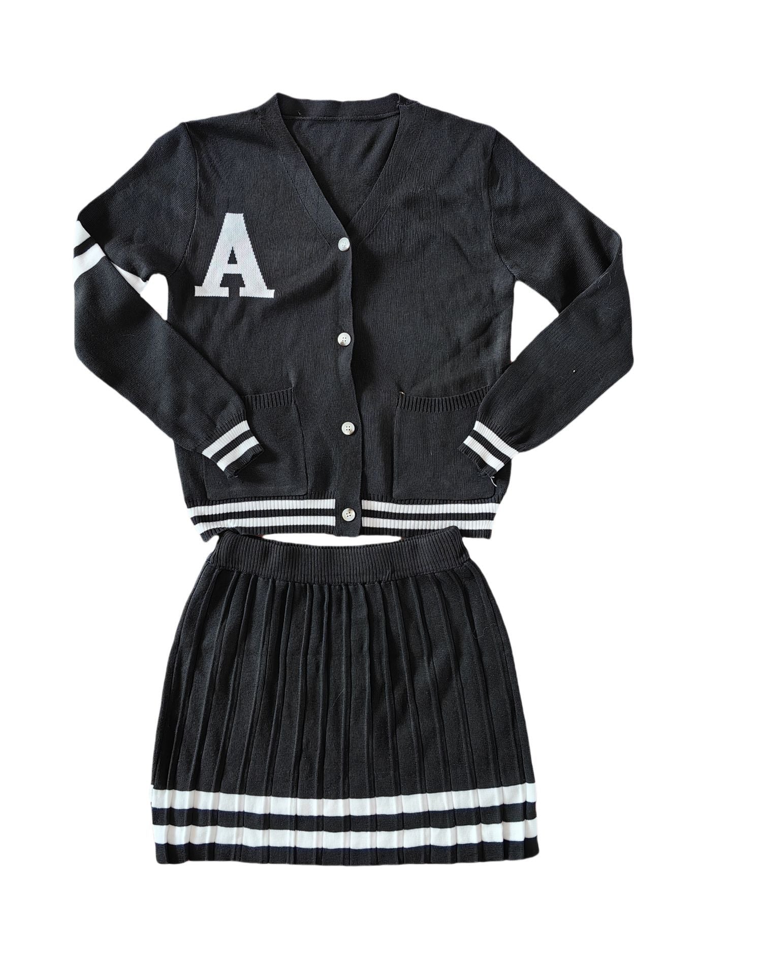 Cardigan Sweater Fashion Short Skirt Two Piece Set For Women 11