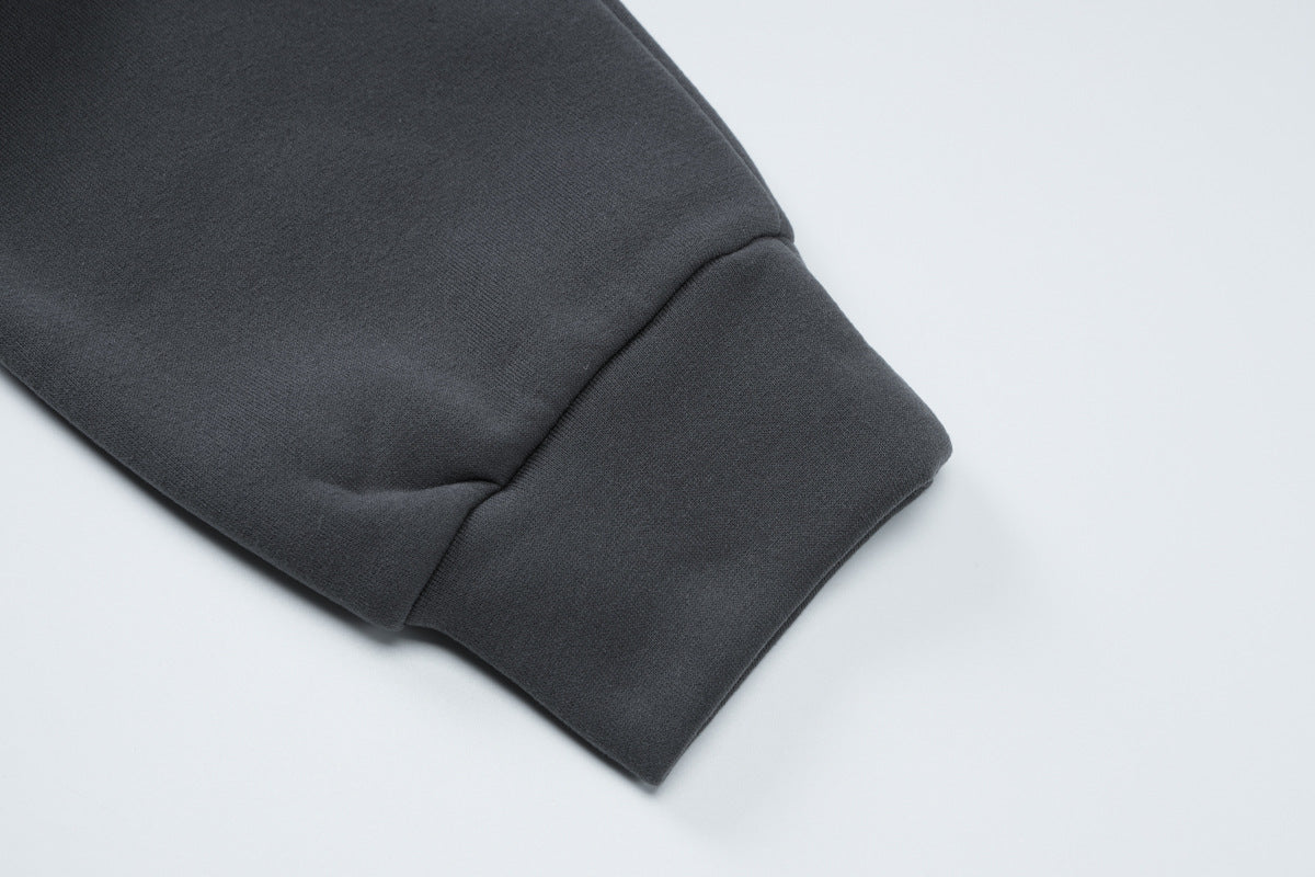 Women Winter Letter Print Long Sleeve Hoodies And Shorts Two-piece Set 19