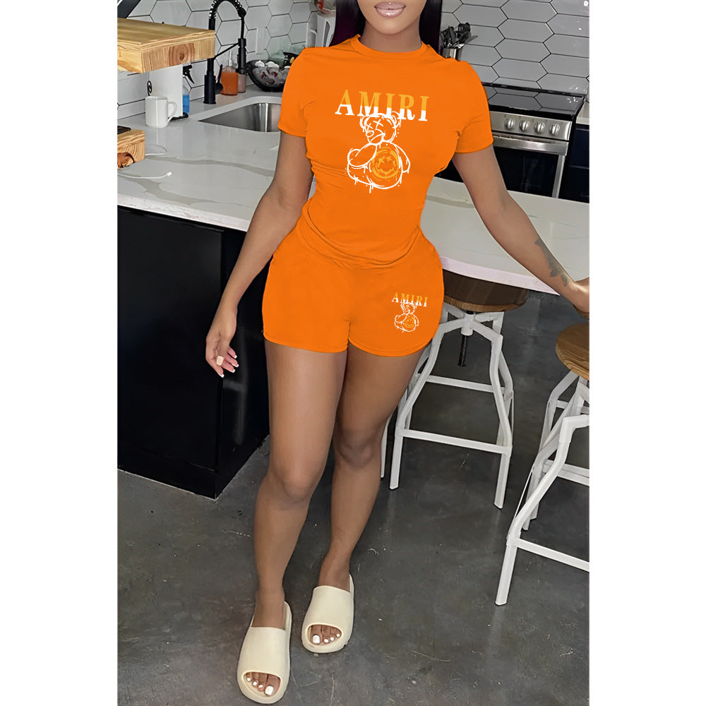 women's t-shirt shorts suit tracksuit two pieces 6