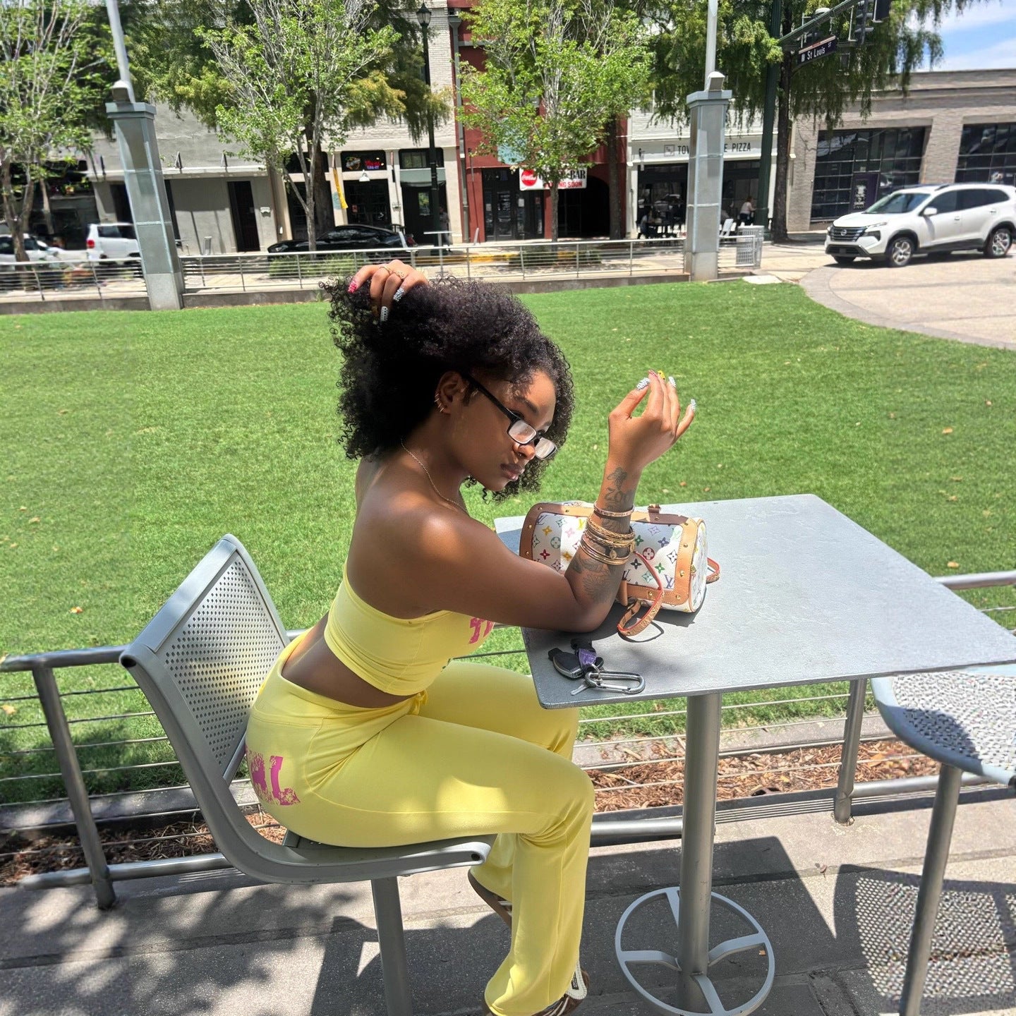 Sexy Elastic Waist Tie Hoodie Pants Casual Sporty Set Women Three-Piece Outfit 5