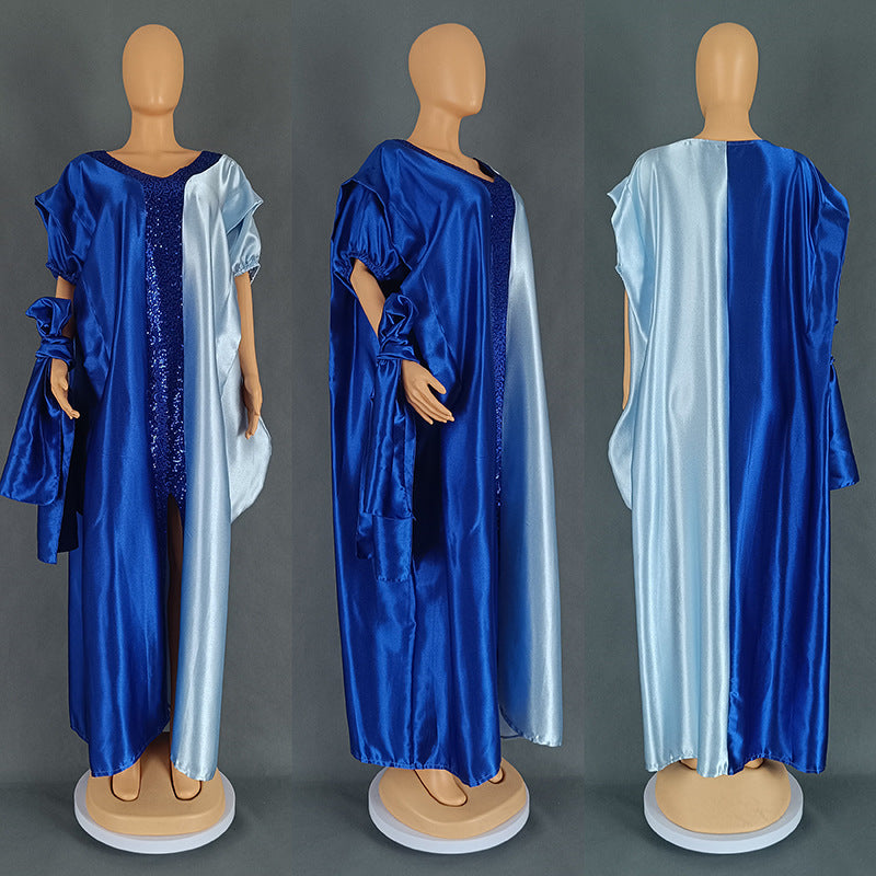 Women Plus Size African satin dress 14