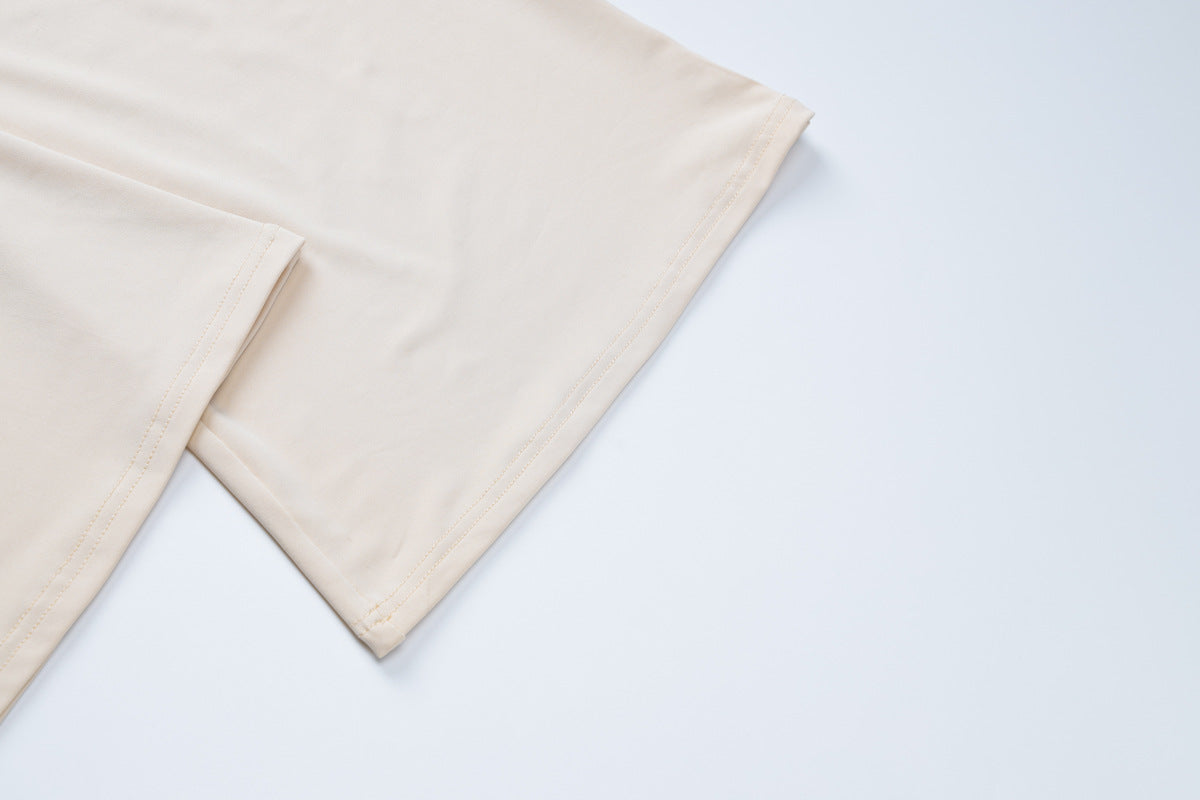 Women's Autumn Winter Solid Color Long Sleeve Tight Fitting Two-Piece Pants Set 18