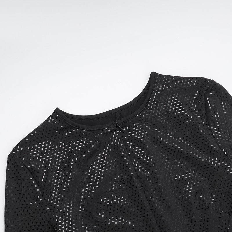 Women Fall Long Sleeve Black Jumpsuit 6