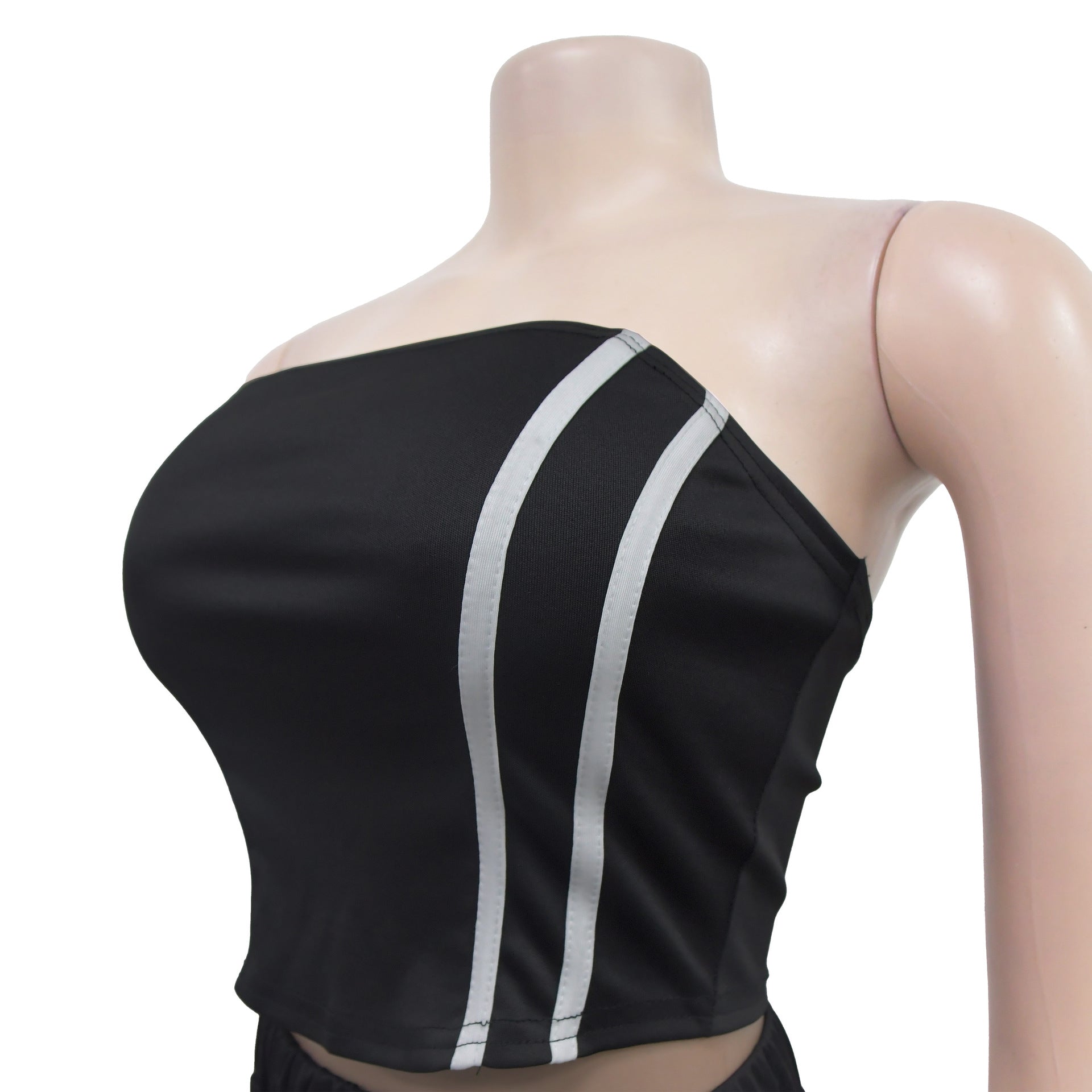 Women Summer Sexy Strapless Top and Two-Piece Pants Set 33