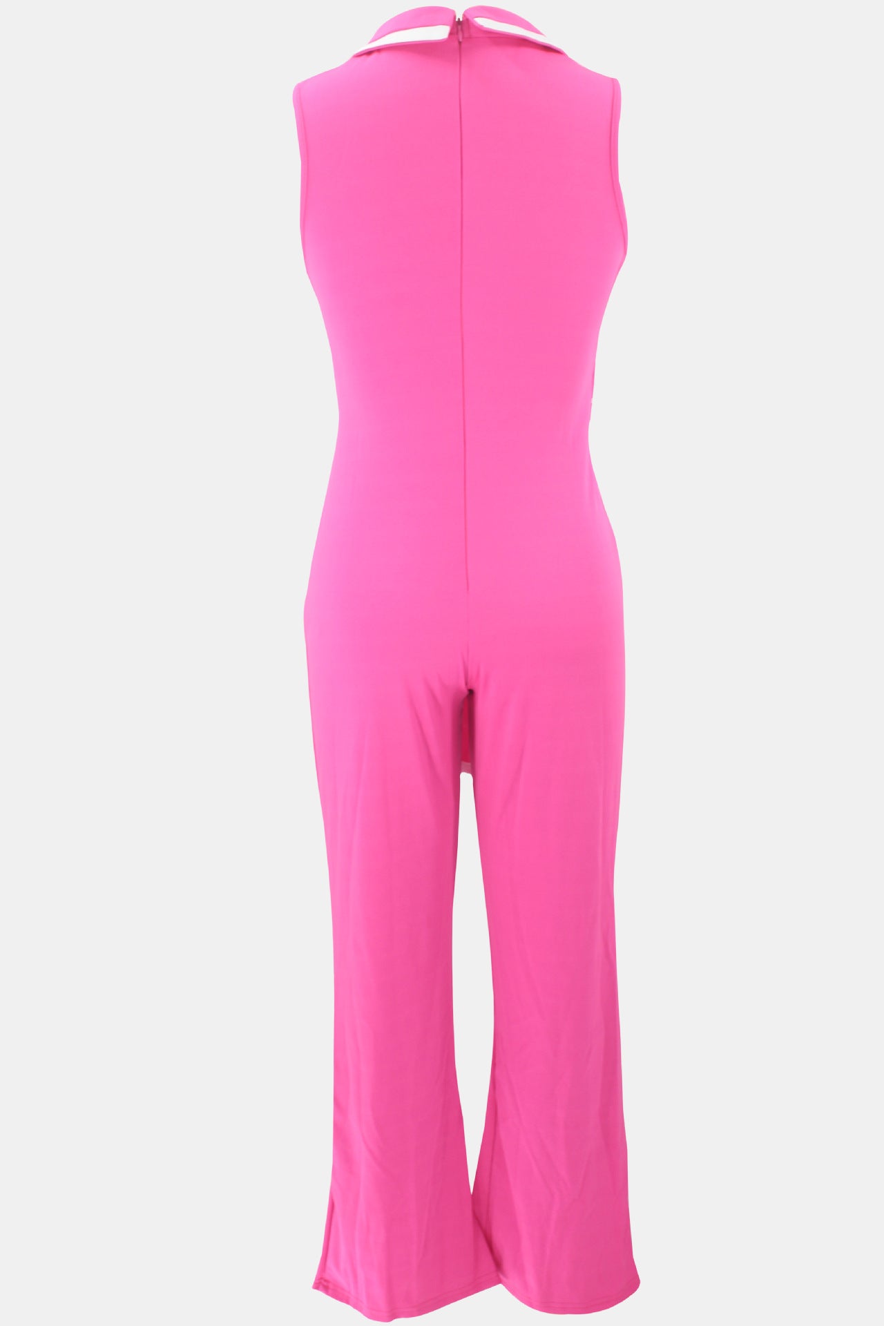 Summer Women's Fashionable V-Neck Chic Elegant Sleeveless Wide Leg Jumpsuit 48