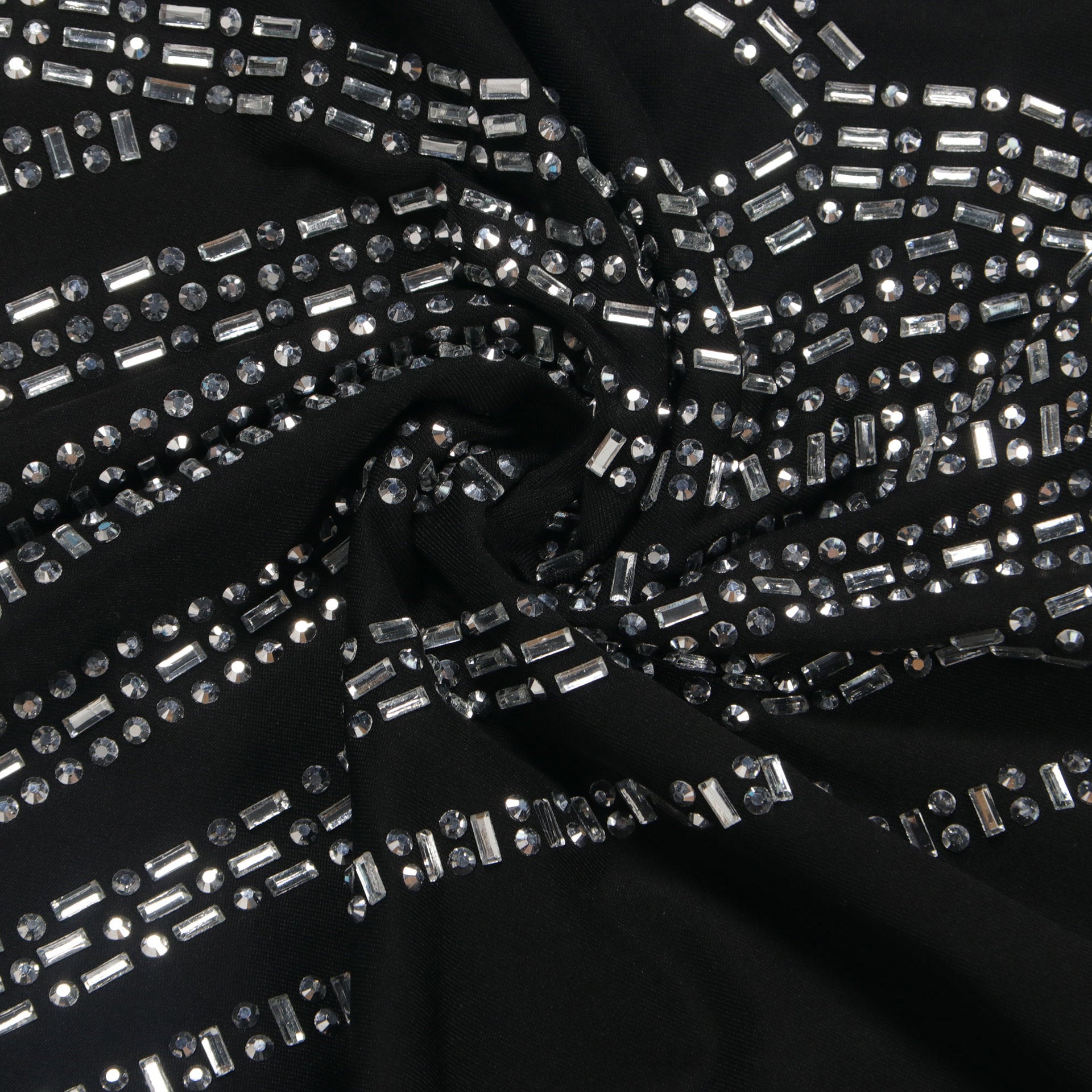 Women Sexy Beaded Sleeveless Bodycon Slit Dress 26