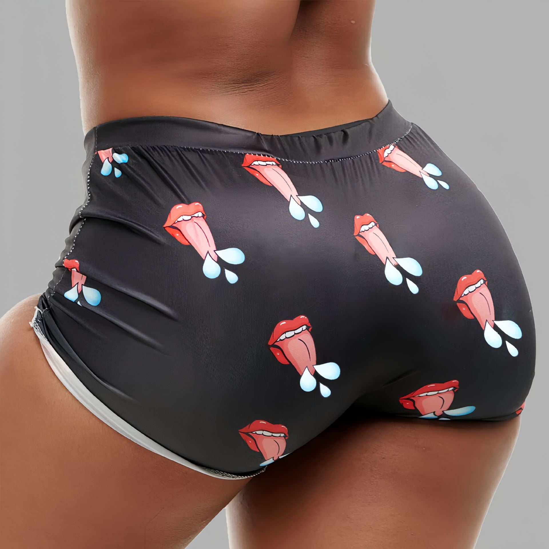 Summer Women's Tight Fitting Stretch Casual Print Shorts 18