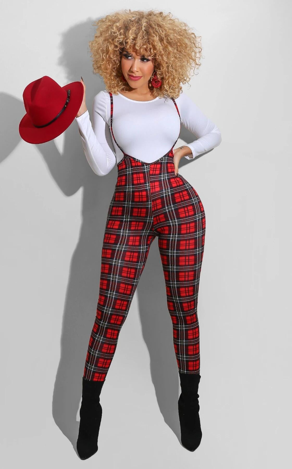 Spring Printed Long-Sleeved Slim Fit Women's Strap Casual Two Piece Pants Set