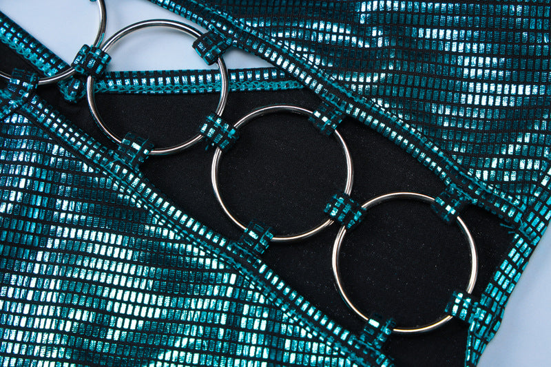 Women's Winter Sexy Hollow Low Back Slim Strap Long Dress 10