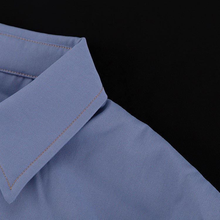 Women's Fall Irregular Turndown Collar Long Sleeve Fashion Shirt 14