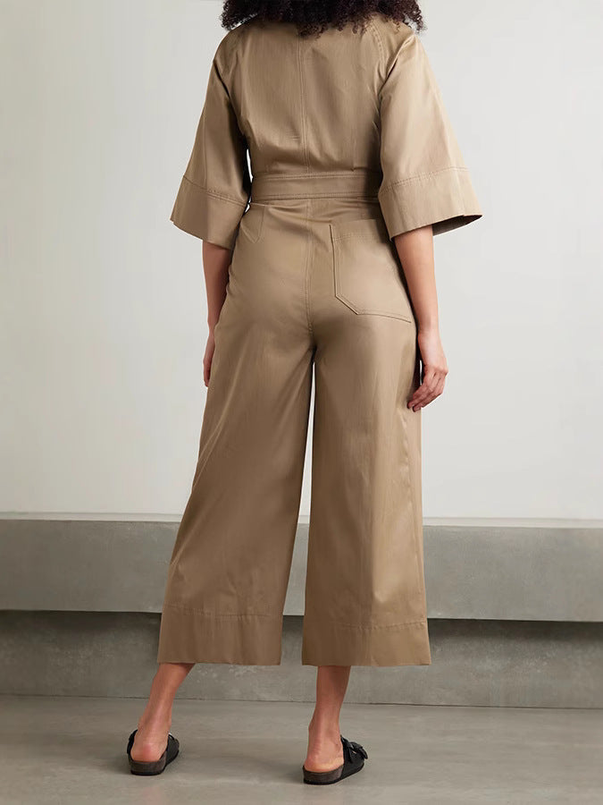 Women's Loose-Fit Career Cargo Jumpsuit 3