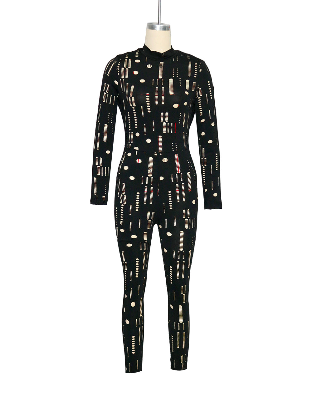 Women Sexy Hollow Solid Jumpsuit 7